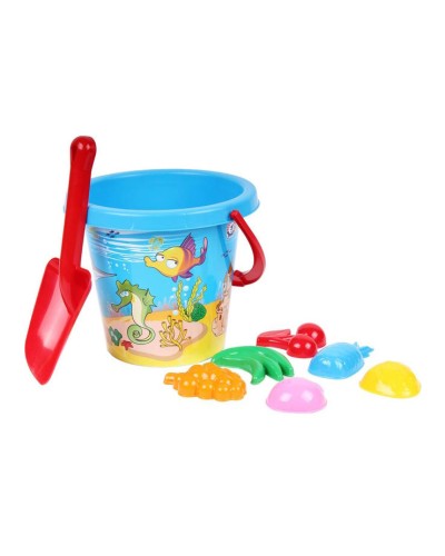 Набір пісочний 1, 8 предметів, у сітці 25х24х22 см, ТМ Технок