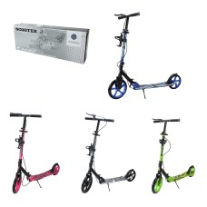 Самокат міський 2-колісний зі сталевою рамою, колесами PU 230 мм та гальмами, в асортименті