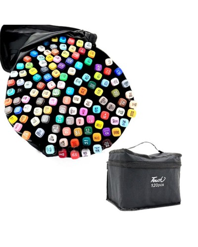 Набір скетч маркерів, 120 кольорів, двосторонні, в чохлі, ТМ Leader