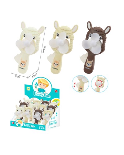 Вентилятор механічний «Альпака» 19,5 см в асортименті, 12 шт. у дисплеї 30,5х20х19 см