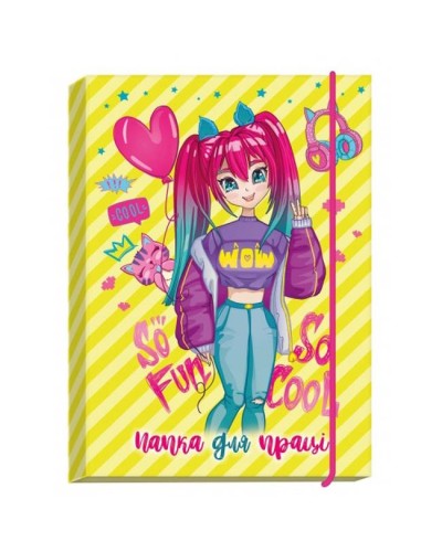 Папка для праці «Дівчинка» А4 на гумках повноформатна, ТМ Рюкзачок