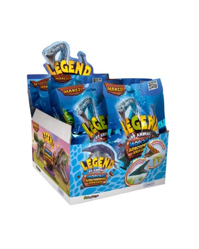 Стретч-іграшка у вигляді тварини «Морські доісторичні хижаки», колекція з 10 тварин, в асортименті, 12 шт. у дисплеї