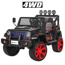 Машина «Джип» 2,4G на 2 акумулятори 12V 7AH 4 мотори 45W з музикою, світлом та пультом р/к 122х67х79