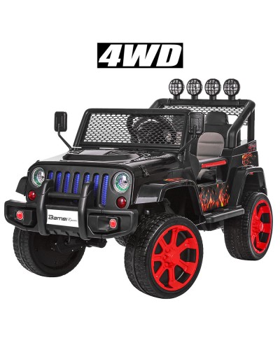 Машина «Джип» 2,4G на 2 акумулятори 12V 7AH 4 мотори 45W з музикою, світлом та пультом р/к 122х67х79