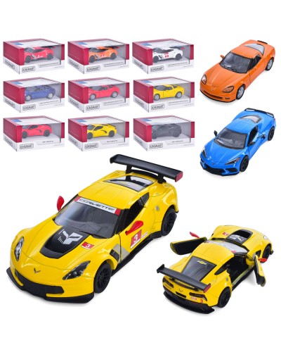 Машина 13 см металева інерційна з гумовими колесами та дверима, що відчиняються, в асортименті, у коробці 16х7,5х8 см, KINSMART