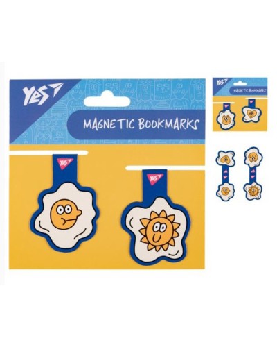 Закладки магнітні «Stand with Ukraine» блакитні, 2 штуки, ТМ Yes