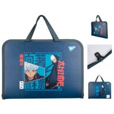 Папка-портфель «Anime» А4 на блискавці з тканинними ручками, ТМ Yes