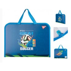 Папка-портфель «Football» А4 на блискавці з тканинними ручками, ТМ Yes