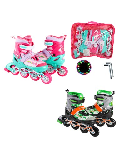 Ролики S (30-33) на металевій рамі з колесами PU 1 що світяться, в асортименті