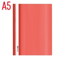 Папка-швидкозшивач А5 з прозорим верхом без перфорації червона, ТМ Economix