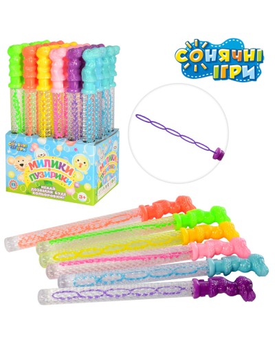 Мильні бульбашки «Меч-динозавр» 36 см, в асортименті, 24 шт у дисплеї 22,5х37х15 см