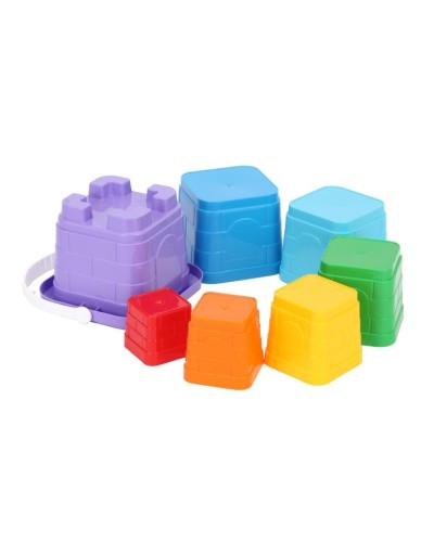 Пірамідка з відерцем з 7 предметів у сітці 38х12х11 см, ТМ Технок