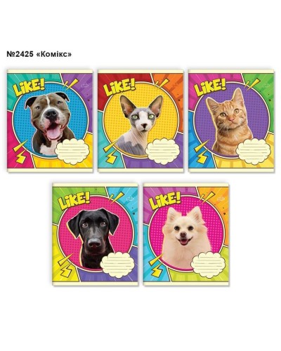 Зошит на 12 аркушів у лінію «Комiкс» №2425, ТМ Brisk