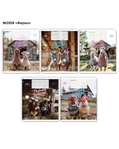 Зошит на 96 аркушів у клітинку «Ферма» №2509, ТМ Brisk