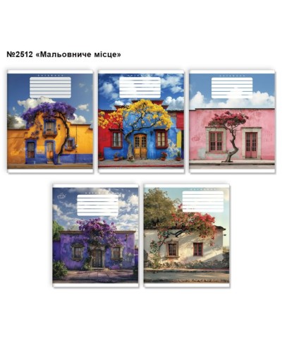 Зошит на 96 аркушів у клітинку «Мальовниче мiсце» №2512, ТМ Brisk