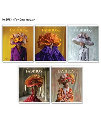 Зошит на 96 аркушів у клітинку «Грибна мода» №2513, ТМ Brisk