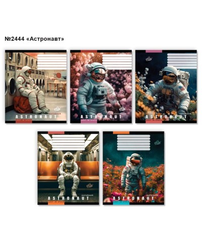 Зошит на 48 аркушів у клітинку «Астронавт» №2444, ТМ Brisk