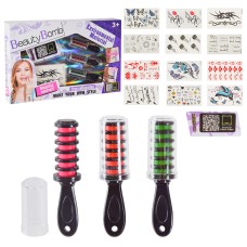 Набір стиліста з крейдою для волосся та наліпками-тату, у коробці 33х4х20,5 см