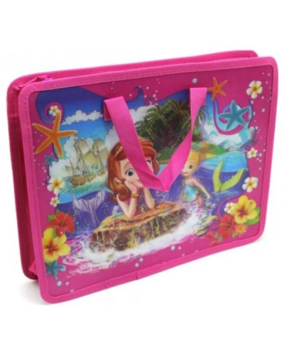 Папка-портфель «Русалонька» А4 на блискавці з тканинними ручками, ТМ Leader