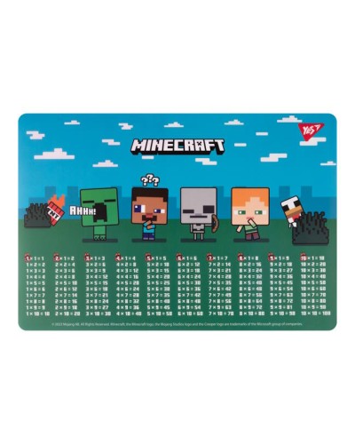 Підкладка для столу «Minecraft. Boom» 29х48 см, ТМ Yes