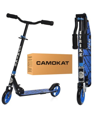 Самокат 2-колісний на алюмінієвій рамі, колесами ПУ 145 мм, кермом 79-90 см, підніжкою 52-32х10,5 см та фомовими ручками