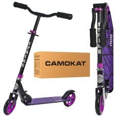 Самокат 2-колісний на алюмінієвій рамі, колеса ПУ 145 мм, кермо 79-90 см, підніжка 52-32х10,5 см, фомові ручки