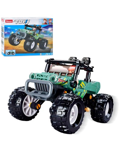 Конструктор «Позашляховик» 11,6 см зі 155 деталей та фігурки, у коробці 24х19х5 см, SLUBAN