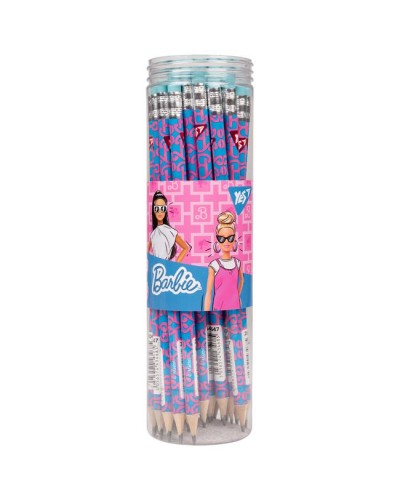 Олівець «Barbie» з гумкою круглий фольгований, 36 шт у тубі, ТМ Yes