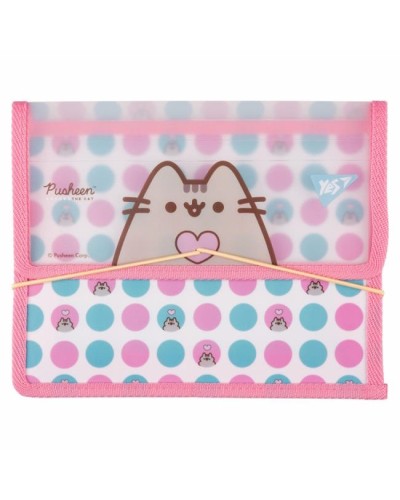 Папка для зошитів «Pusheen. Heart» В5 пластикова на гумках, ТМ Yes