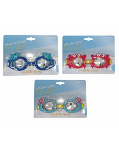 Окуляри для плавання з регульованим ремінцем 48-52 см, в асортименті, на планшетці 19,5х12,5, ТМ Intex