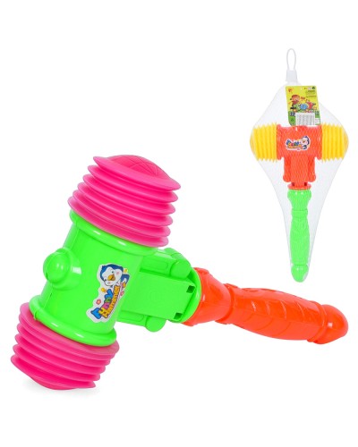 Молоточок-пискавка 28 см зі свистком, в асорименті, у сітці 15х30х6 см