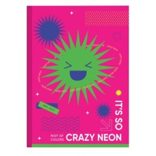 Блокнот «CREAZY NEON» А6 на 48 аркушів у клітинку з твердою ламінованою обкладинкою, в асортименті, ТМ Рюкзачок