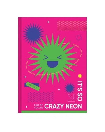 Блокнот «CREAZY NEON» А6 на 48 аркушів у клітинку з твердою ламінованою обкладинкою, в асортименті, ТМ Рюкзачок