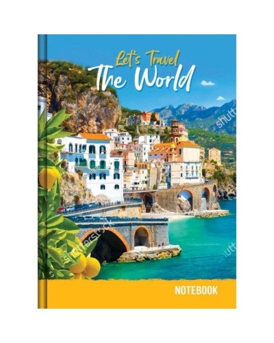 Блокнот «CITIES» А5 на 176 аркуші у клітинку з твердою ламінованою обкладинкою, в асортименеті, ТМ Рюкзачок