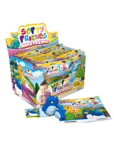 Стретч-іграшка «Softy friends. Мила родина» світяться у темряві, в асортименті, 12 шт у дисплеї