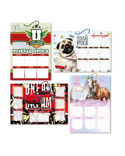 Розклад уроків А3 ламінований, ТМ Апельсин