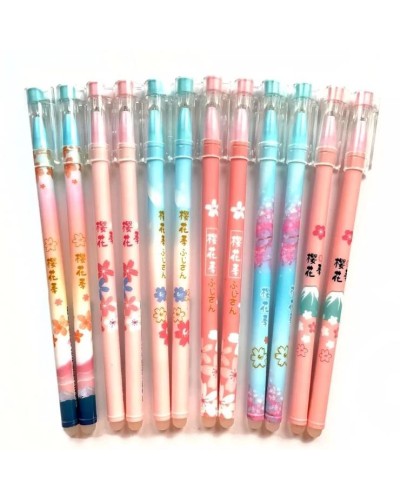 Ручка «Квіти» пиши-стирай синя, в асортименті, у боксі, ТМ J.Otten