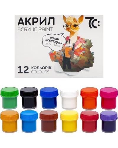 Набір акрилових фарб на 12 кольорів по 10 мл