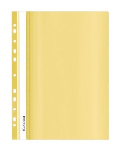Папка-швидкозшивач А4 з перфорацією фактура «глянець», пастель жовта, ТМ Economix