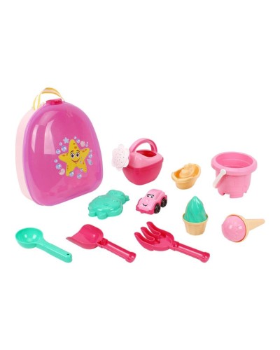 Набір для гри з піском та водою з 13 елементів у рюкзаку 26.5х21,5х13 см, ТМ Технок