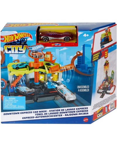 Ігровий набір «Швидкісна автомийка» з машинкою, у коробці 8х26х22 см, Hot Wheels