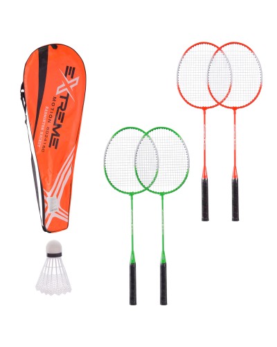 Бадмінтон: 2 ракетки та волан, у чохлі 65 см