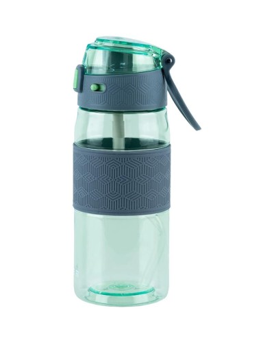 Пляшечка для води 600 мл зелено-сіра, TM Kite