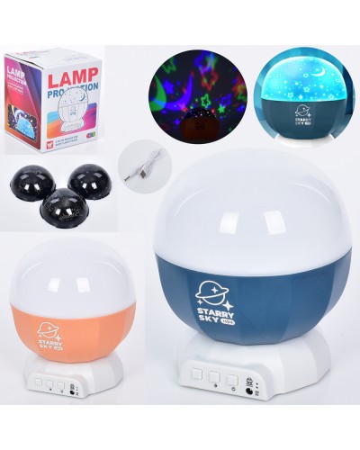 Нічник 14 см зі світлом та USB, на баарейці, в асортименті, у коробці 16х14х14 см