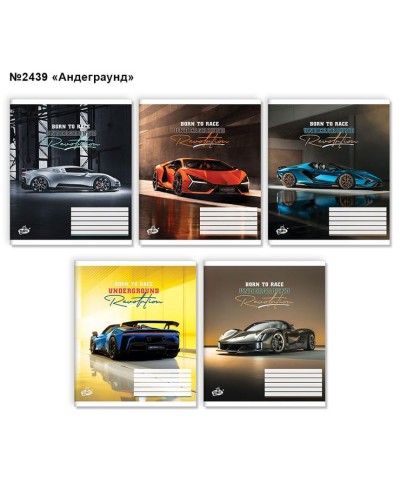 Зошит на 36 аркушів у клітинку «Андеграунд» №2439, ТМ Brisk