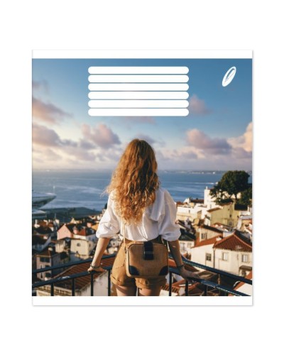 Зошит на 96 аркушів у клітинку «Мiкс мiсто» №1007, Пір'їнка