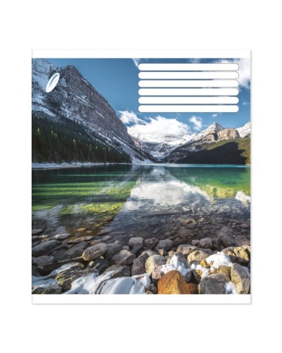 Зошит на 96 аркушів у клітинку «Мiкс природа» №1008, Пір'їнка