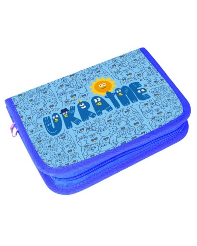 Пенал з двома відворотами «Україна» 21x13,5x4 см, TM Leader