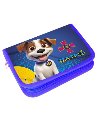 Пенал з двома відворотами «Патрон» 21x13,5x4 см, TM Leader