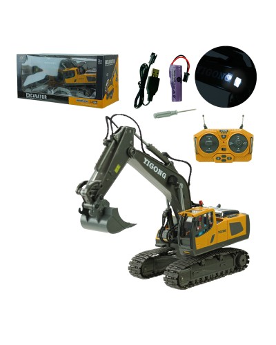 Екскаватор р/к зі світлом та звуком на акумуляторі, у коробці 38,5х18,5х16 см